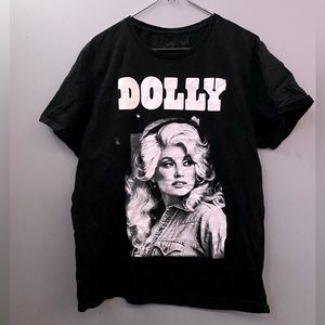 Dolly Parton black and white T shirt